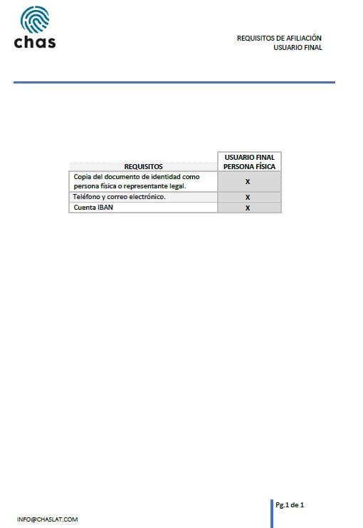Requisitos usuario final